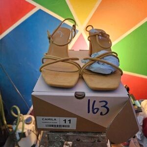 Camilla Margold Strappy Sandals in Mustard Yellow